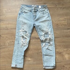 Eunina Light Blue Distressed Women Jeans